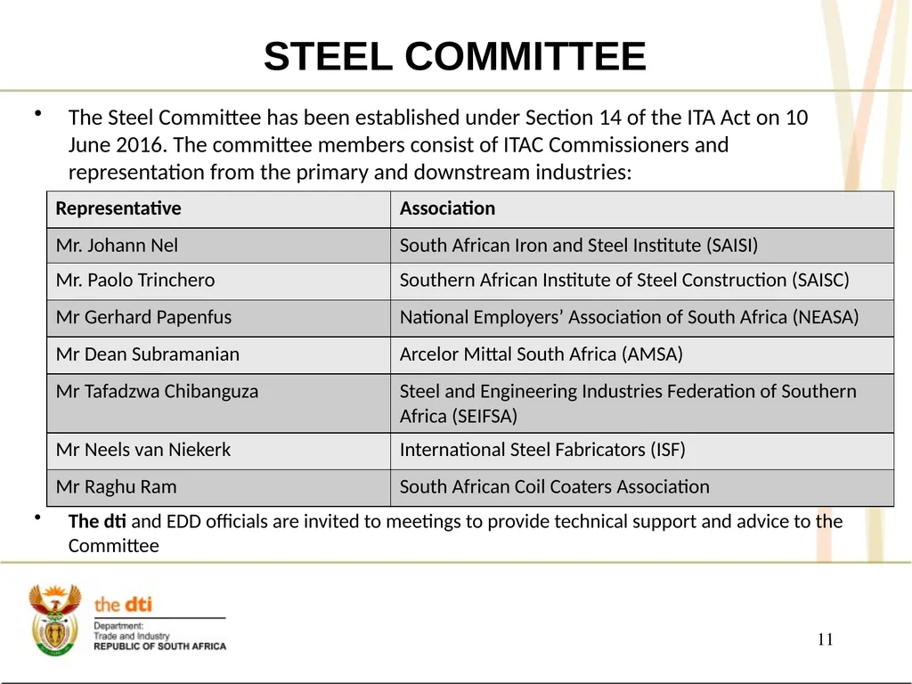 PRESENTATION TO THE JOINT PORTFOLIO COMMITTEES ON - slide 11 of 25