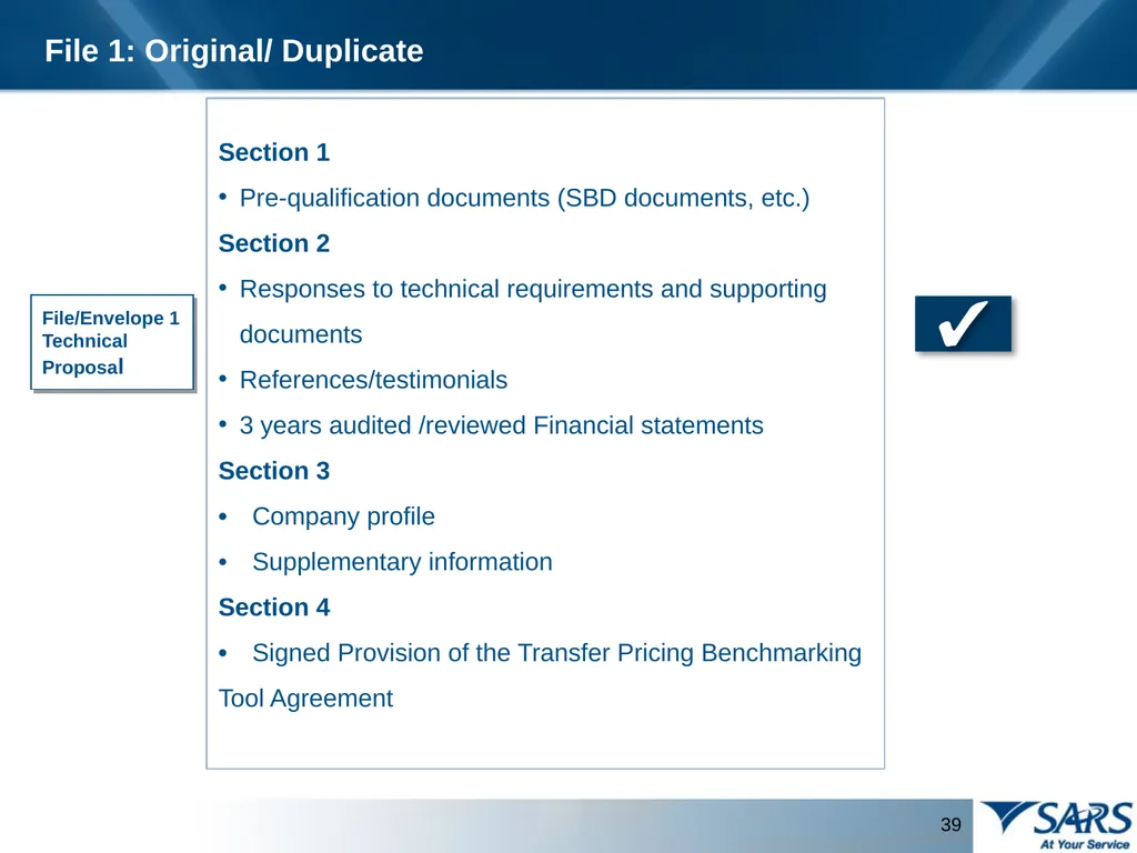 PROVISION OF THE TRANSFER PRICING BENCHMARKING - slide 39 of 41