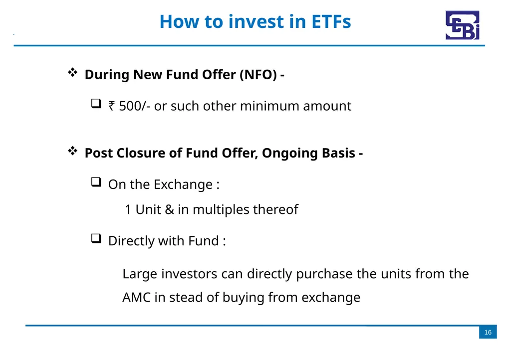Introduction to Exchange Traded Funds (ETFs) - slide 16 of 27