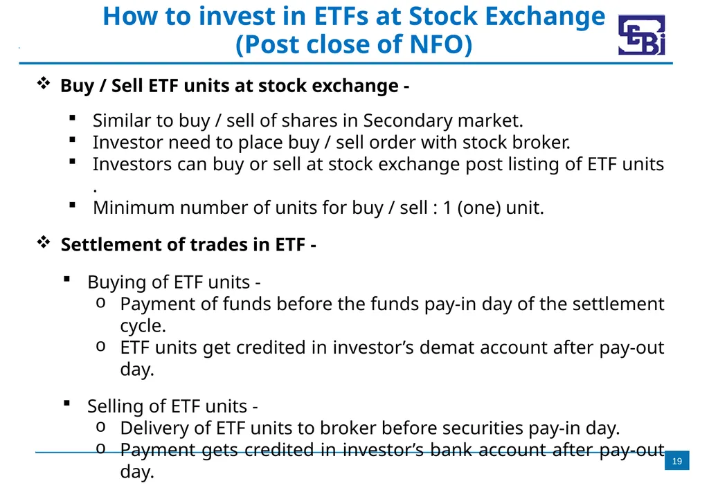 Introduction to Exchange Traded Funds (ETFs) - slide 19 of 27