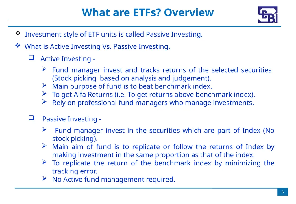 Introduction to Exchange Traded Funds (ETFs) - slide 6 of 27