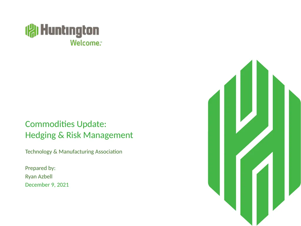 Commodities Update: Hedging & Risk Management - slide 1 of 8