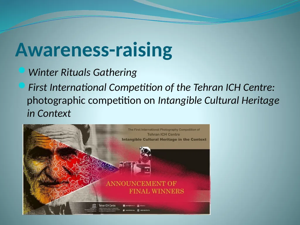 PAST AND PLANNED ACTIVITIES OF THE TEHRAN ICH - slide 9 of 16