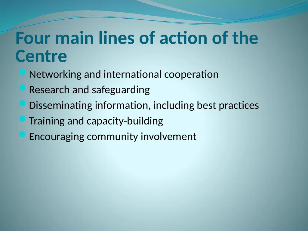 PAST AND PLANNED ACTIVITIES OF THE TEHRAN ICH - slide 3 of 16