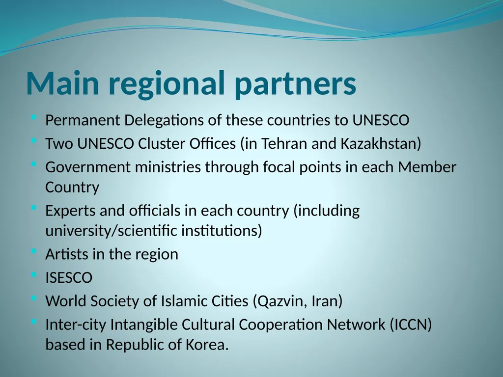 PAST AND PLANNED ACTIVITIES OF THE TEHRAN ICH - slide 5 of 16