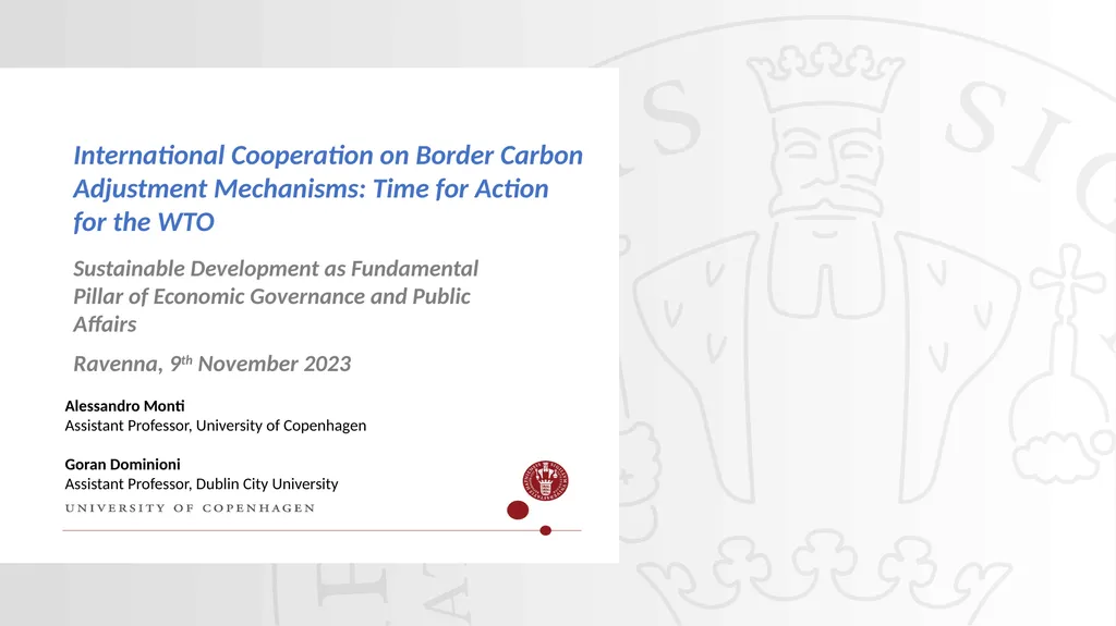 Sustainable Development as Fundamental Pillar of - slide 1 of 12