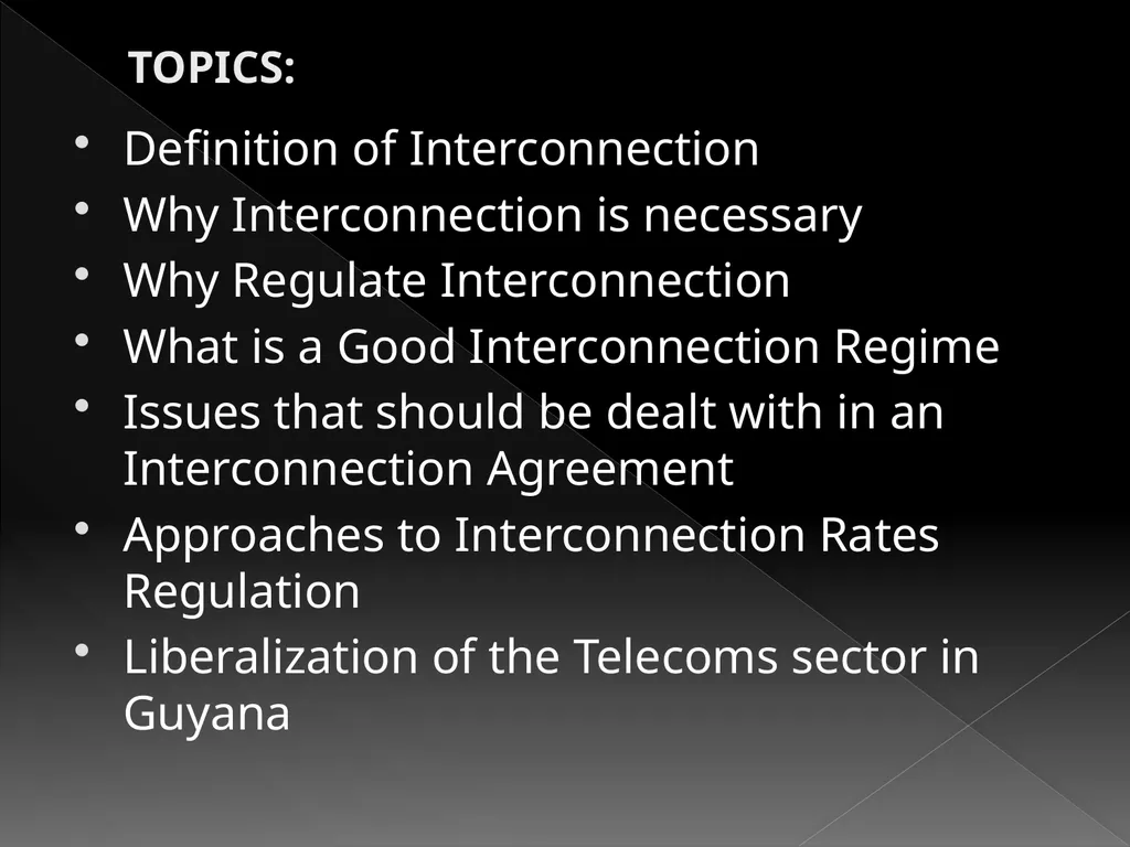 INTERCONNECTION REGULATION VS DEREGULATION AND - slide 2 of 22