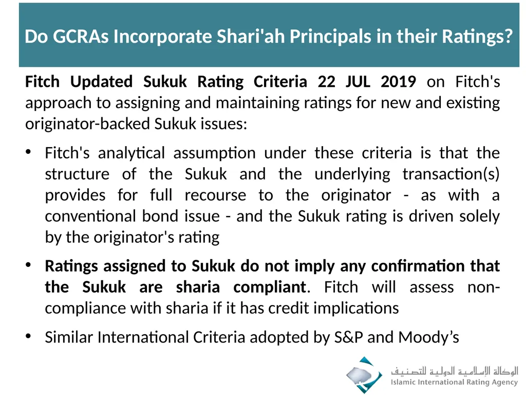 Islamic Rating Standards & Stronger Capital - slide 10 of 27