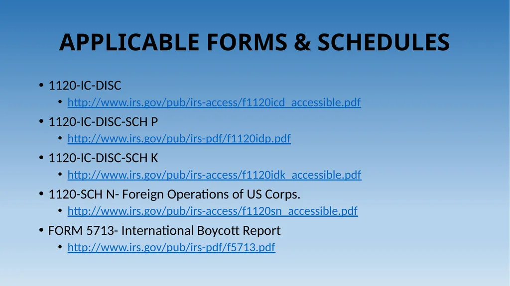 1 Tax Incentive Strategy for U.S. Exporters: - slide 29 of 31