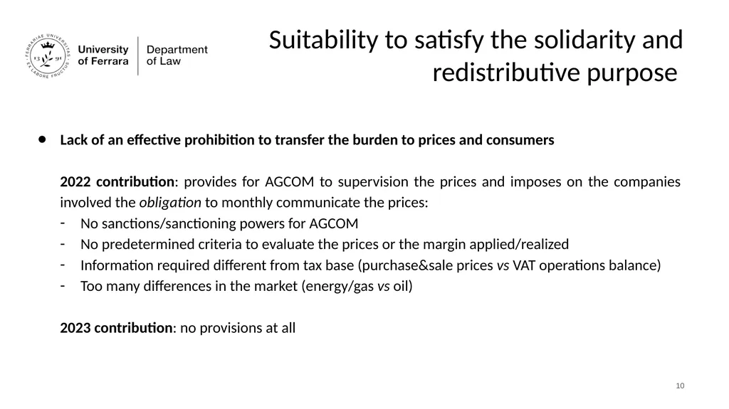 WINDFALL PROFIT TAXATION AND THE REDISTRIBUTIVE - slide 11 of 14