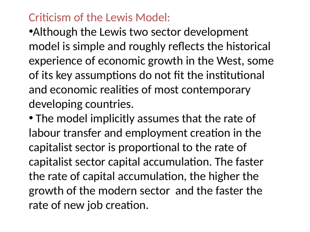 MAECO Semester –II CC6 W. A . Lewis Model of - slide 14 of 18