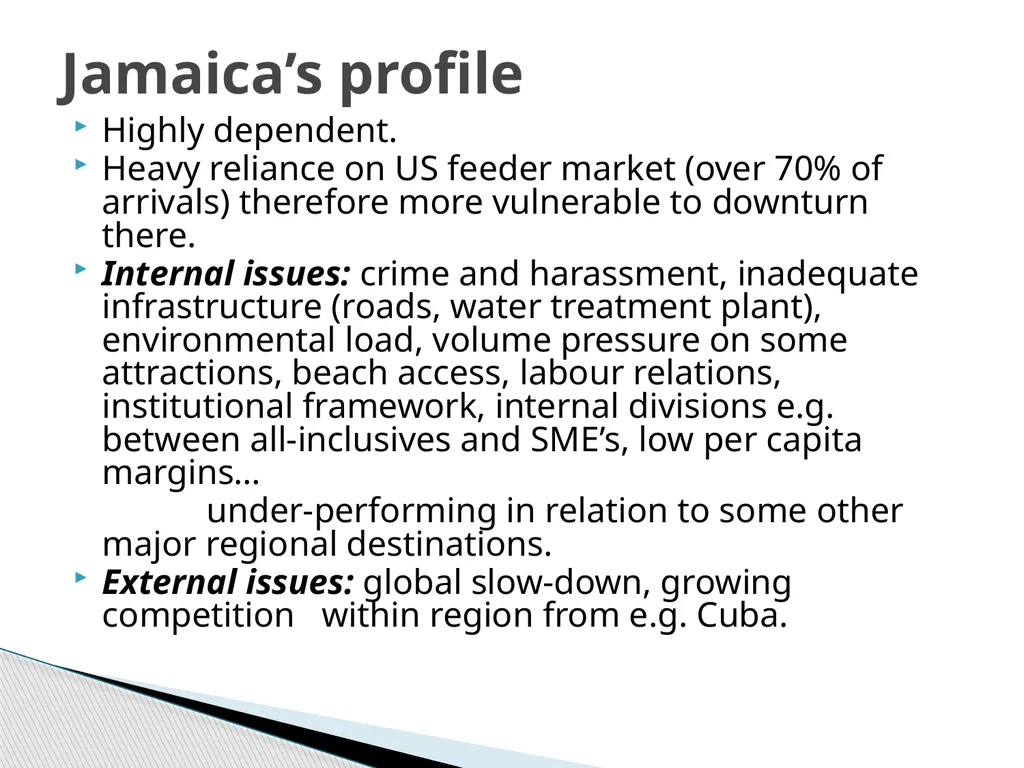 SADEKE SMITH TOURISM IMPACTS ON JAMAICA COLBOURNE - slide 39 of 41