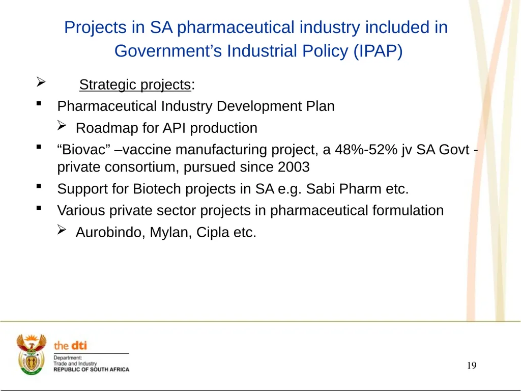 Portfolio Committee on Economic Development the - slide 19 of 29