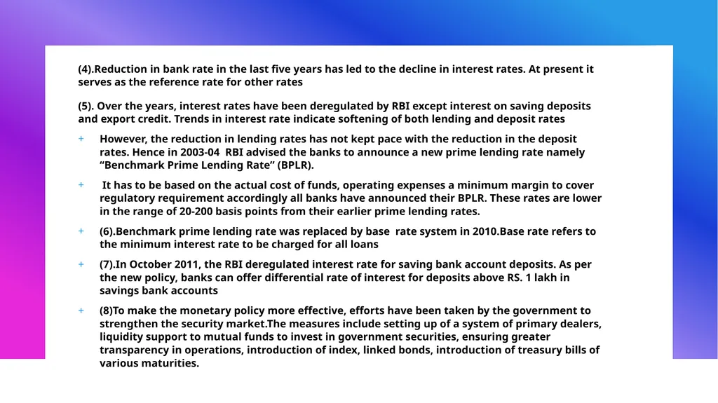 RBI and Financial System Financial System - slide 20 of 34
