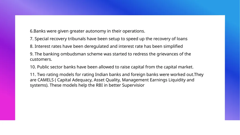 RBI and Financial System Financial System - slide 25 of 34