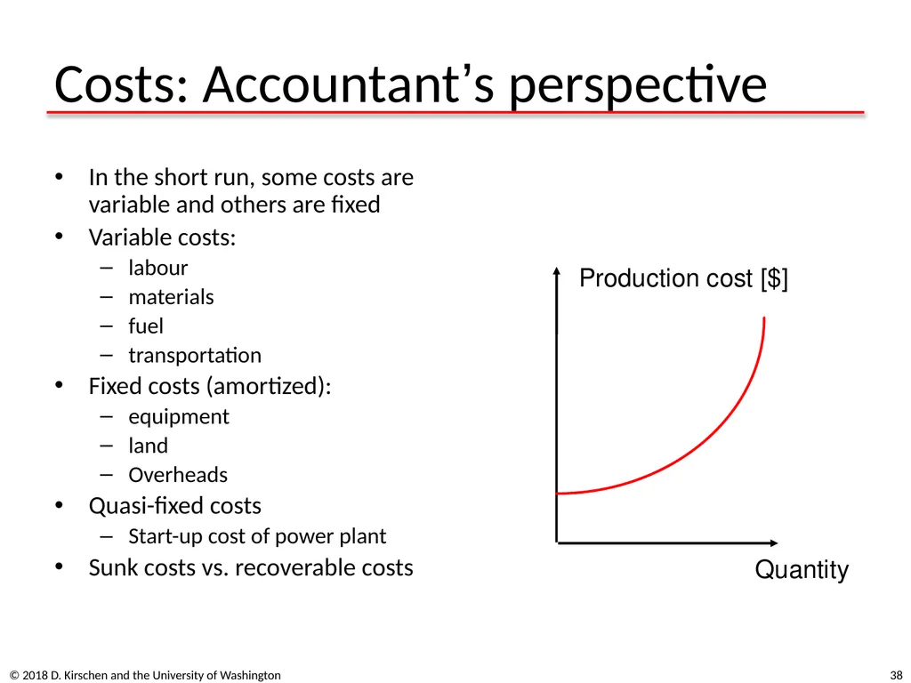 Basic Concepts from Economics © 2018 D. Kirschen - slide 38 of 92