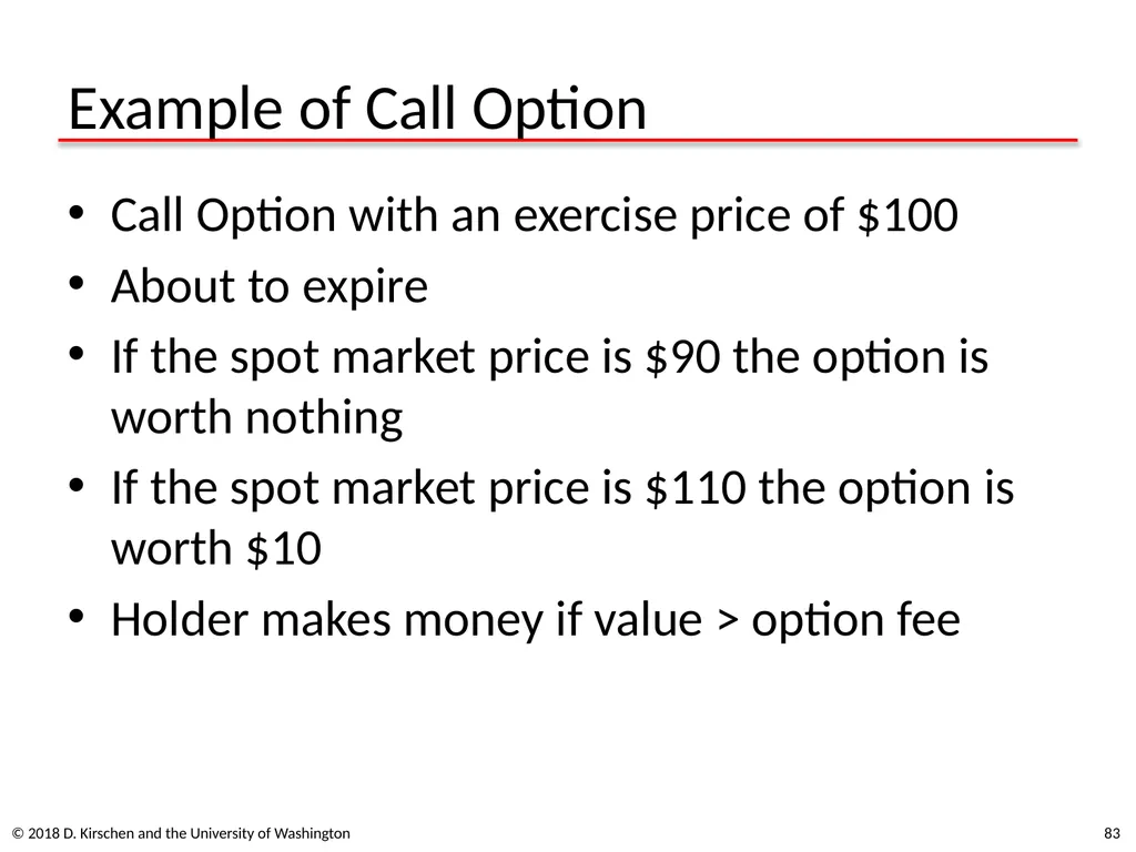 Basic Concepts from Economics © 2018 D. Kirschen - slide 83 of 92
