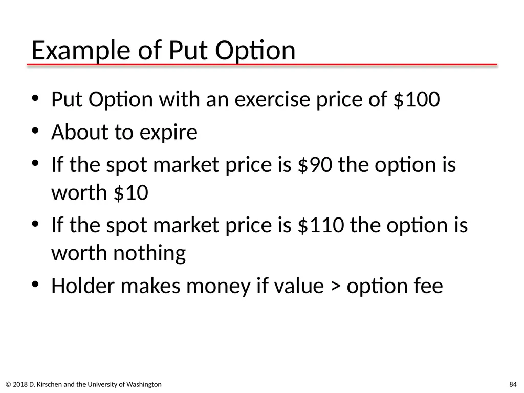 Basic Concepts from Economics © 2018 D. Kirschen - slide 84 of 92
