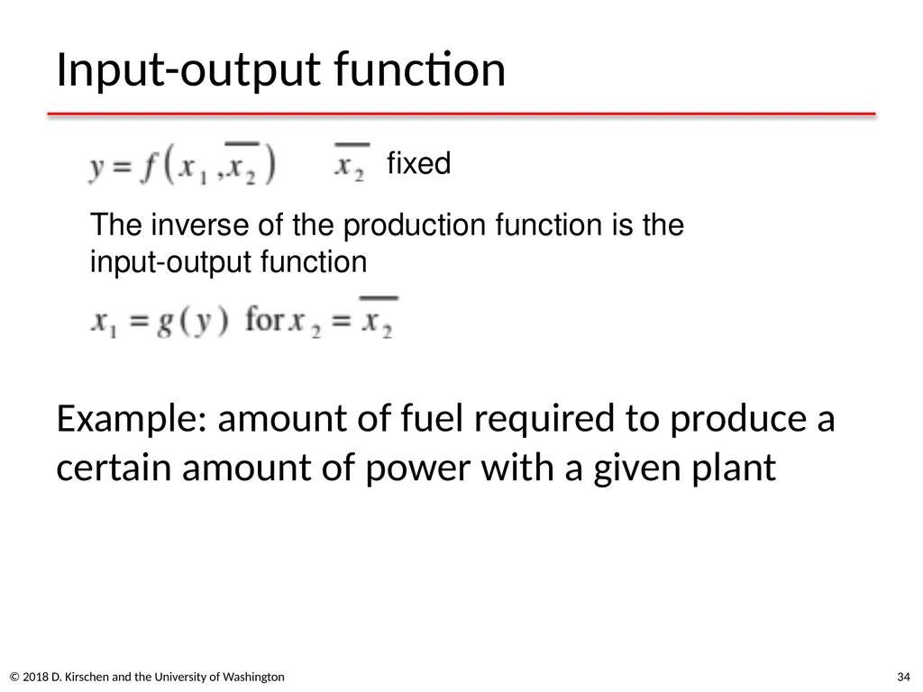 Basic Concepts from Economics © 2018 D. Kirschen - slide 34 of 92