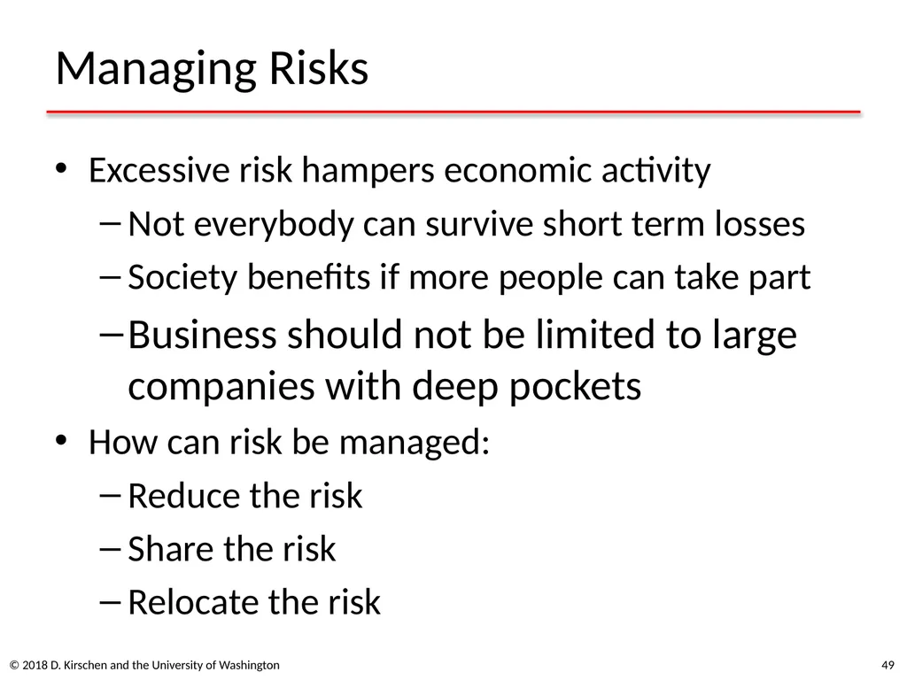 Basic Concepts from Economics © 2018 D. Kirschen - slide 49 of 92
