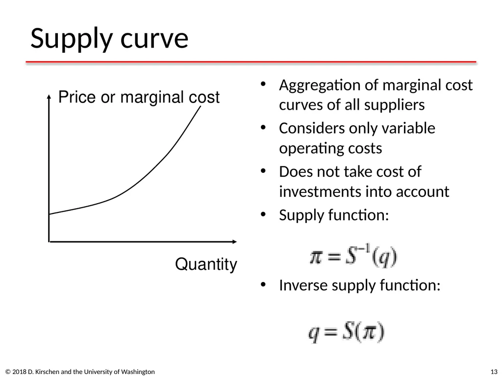Basic Concepts from Economics © 2018 D. Kirschen - slide 13 of 92