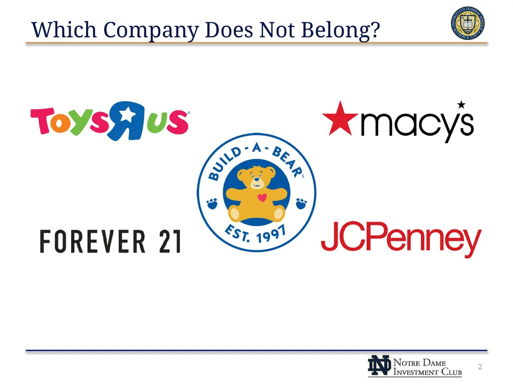 Build A Bear Workshop, Inc. (NYSE: BBW) NDIC – - slide 2 of 23