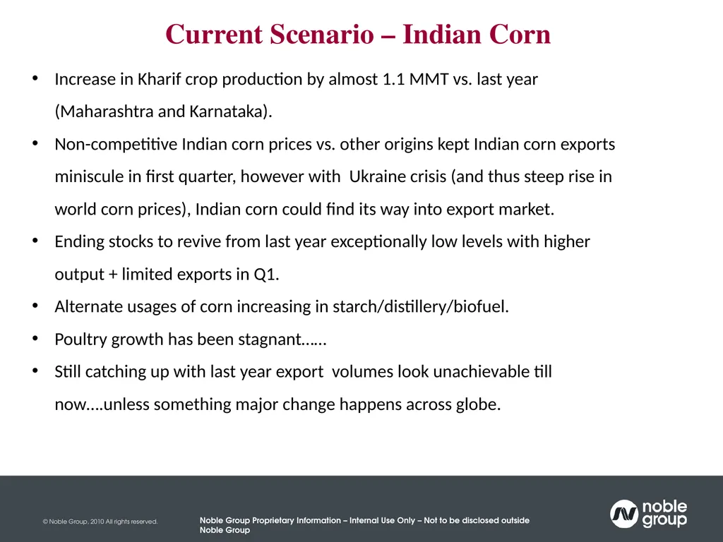India Maize Summit New Delhi 20th March 2014 A - slide 9 of 18