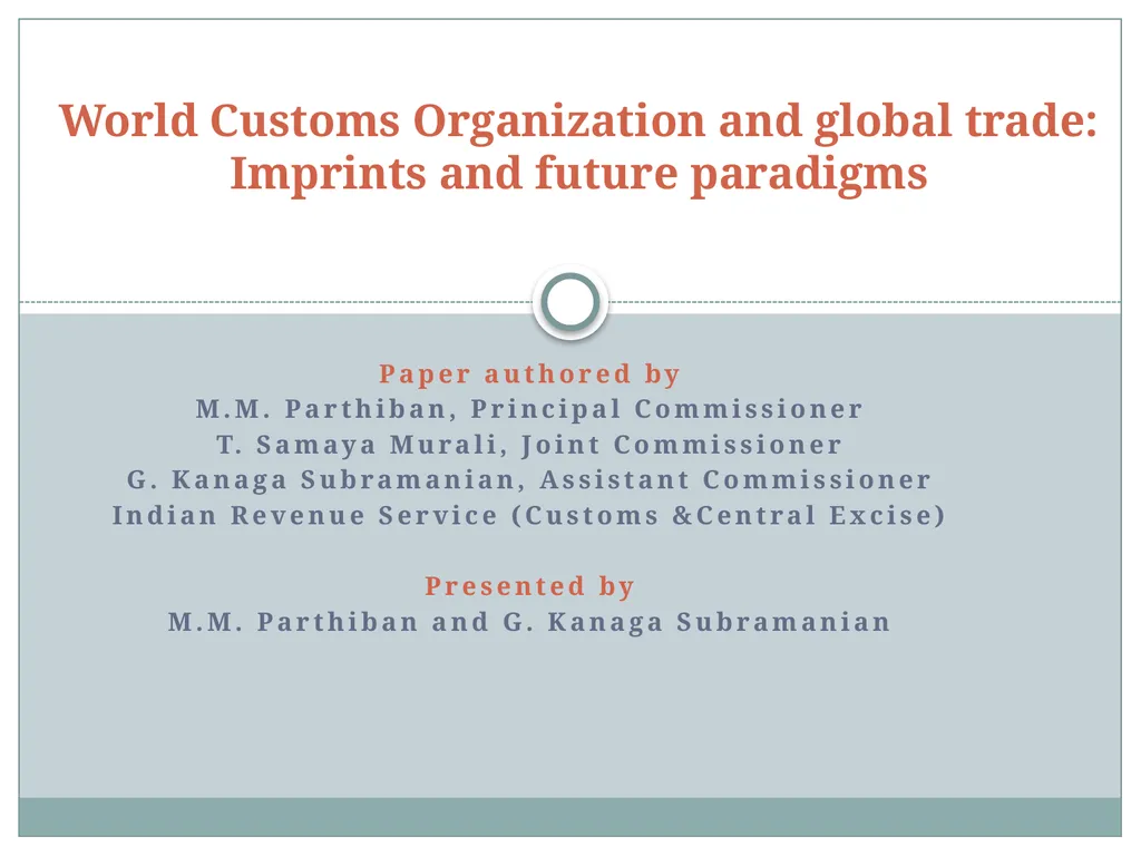 Paper authored by M.m. Parthiban, Principal