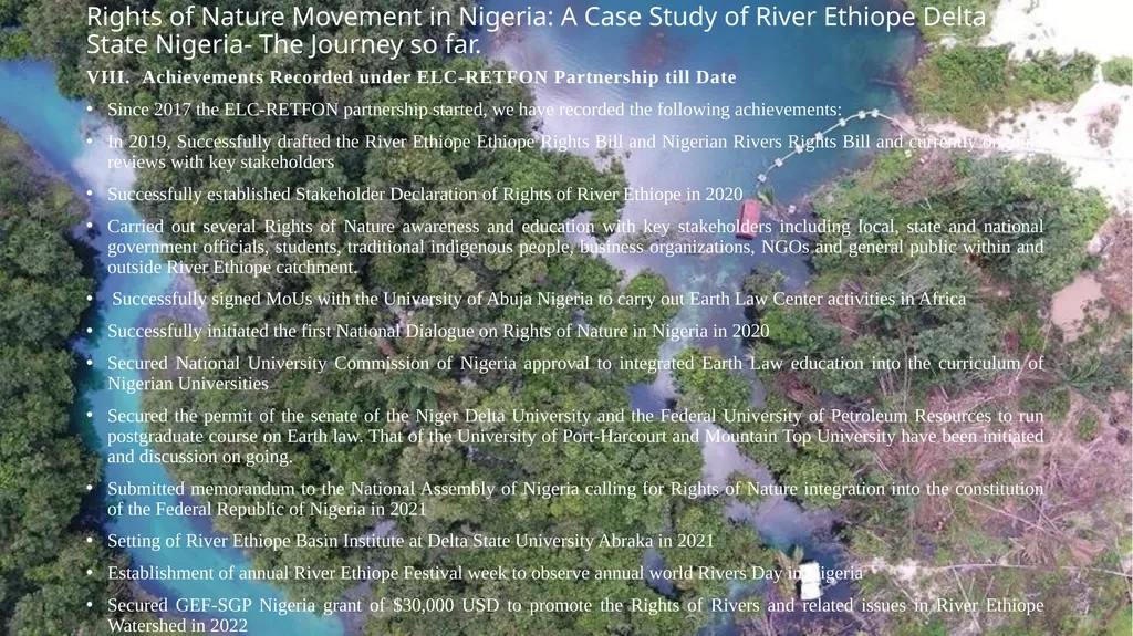 Rights of Nature Movement in Nigeria: A Case Study - slide 10 of 14