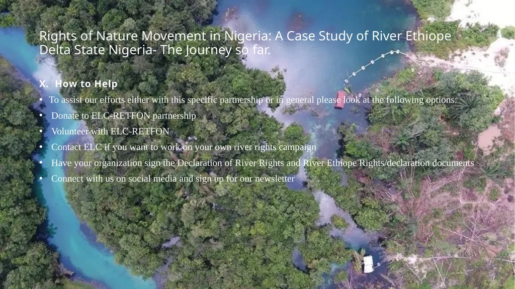 Rights of Nature Movement in Nigeria: A Case Study - slide 13 of 14
