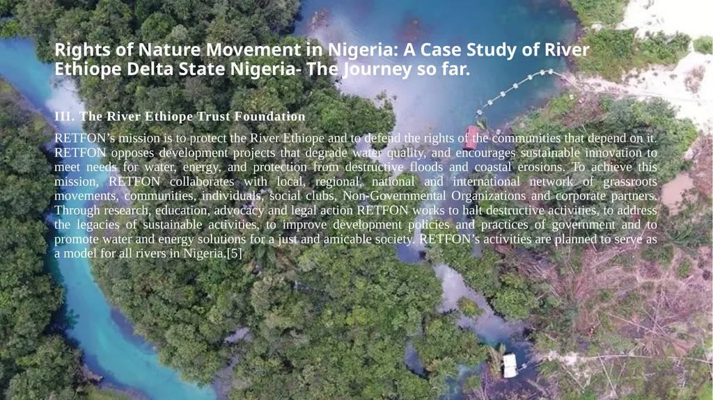 Rights of Nature Movement in Nigeria: A Case Study - slide 3 of 14