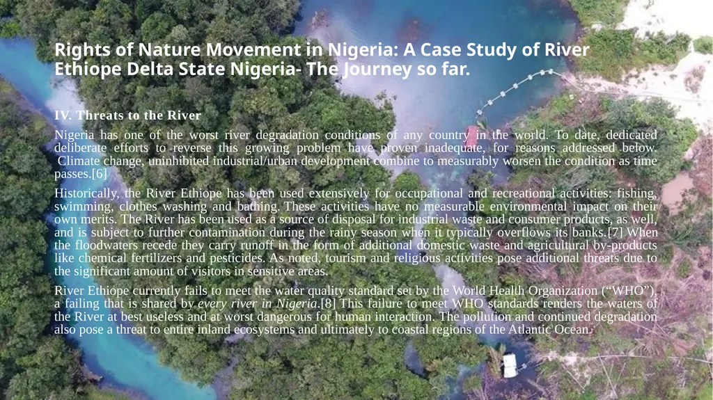 Rights of Nature Movement in Nigeria: A Case Study - slide 4 of 14