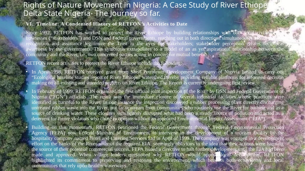Rights of Nature Movement in Nigeria: A Case Study - slide 6 of 14