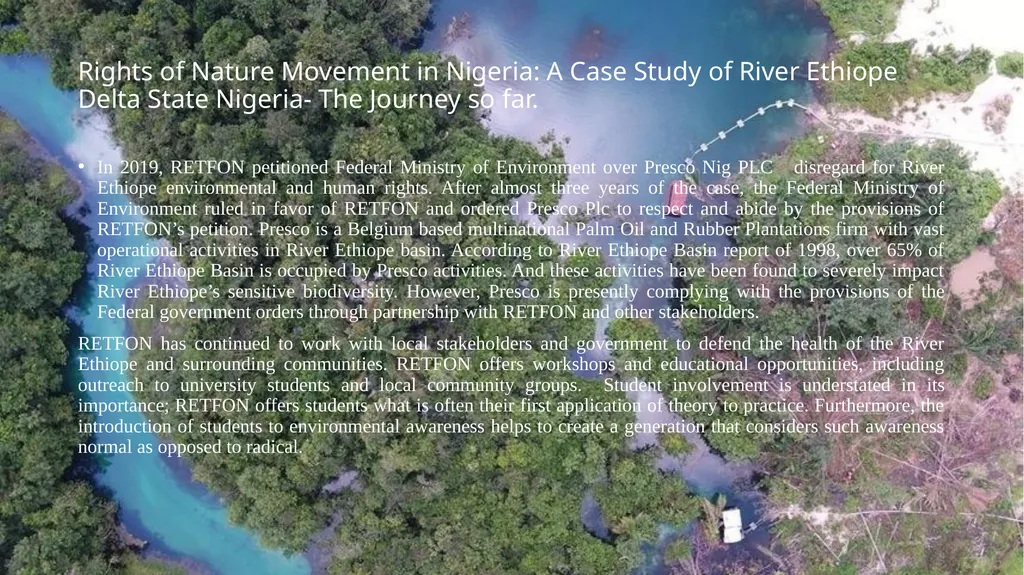 Rights of Nature Movement in Nigeria: A Case Study - slide 8 of 14