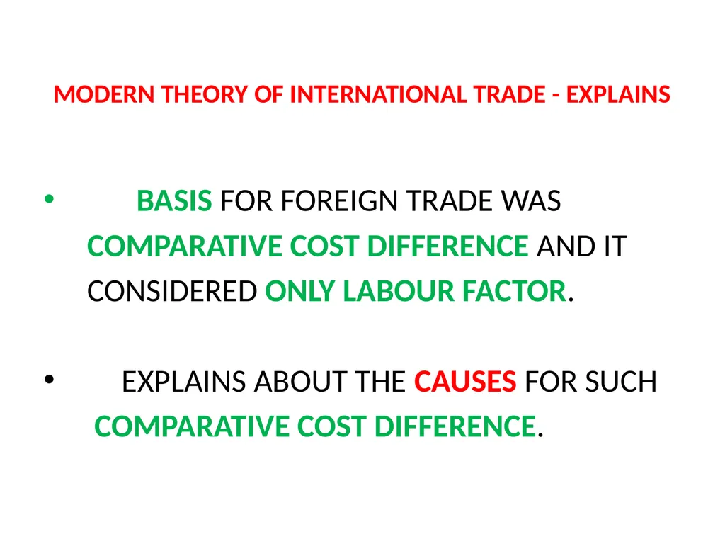 LESSON – 7 INTERNATIONAL ECONOMICS - slide 18 of 49