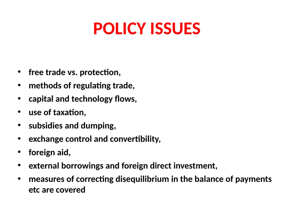 LESSON – 7 INTERNATIONAL ECONOMICS - slide 6 of 49