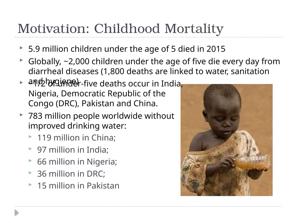 Global Access to Improved Drinking Water and - slide 2 of 16