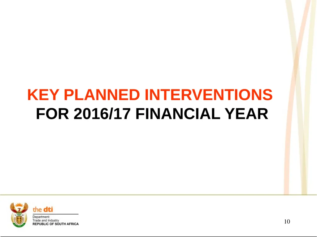 Presentation to the Portfolio Committee on Trade - slide 10 of 55