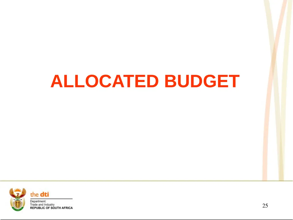 Presentation to the Portfolio Committee on Trade - slide 25 of 55