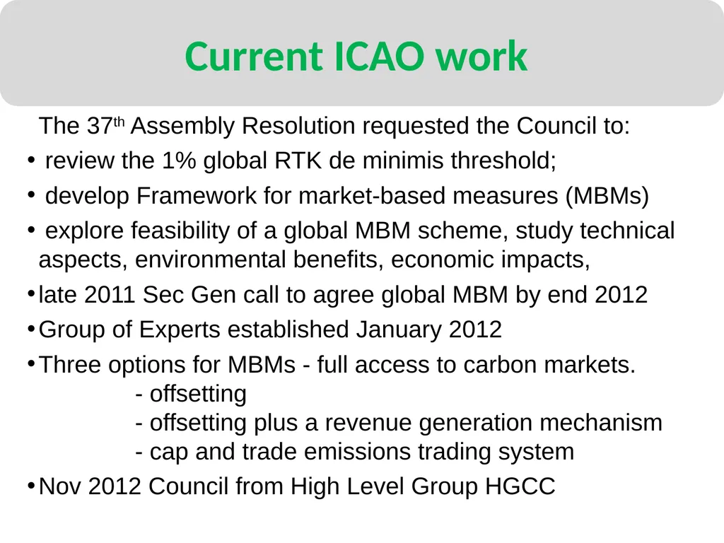 Mitigating emissions from International Aviation - slide 5 of 23