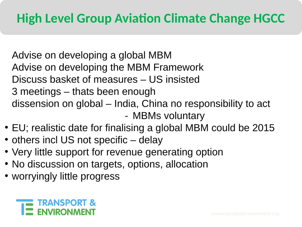 Mitigating emissions from International Aviation - slide 8 of 23