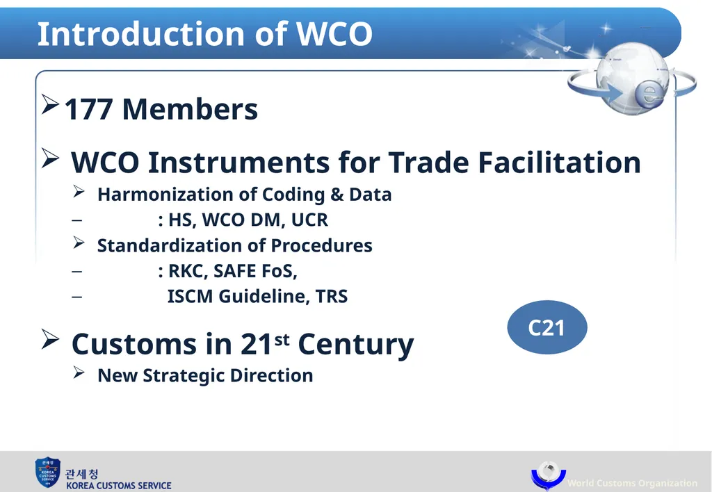 Single Window : Korea Customs Service & World - slide 3 of 18