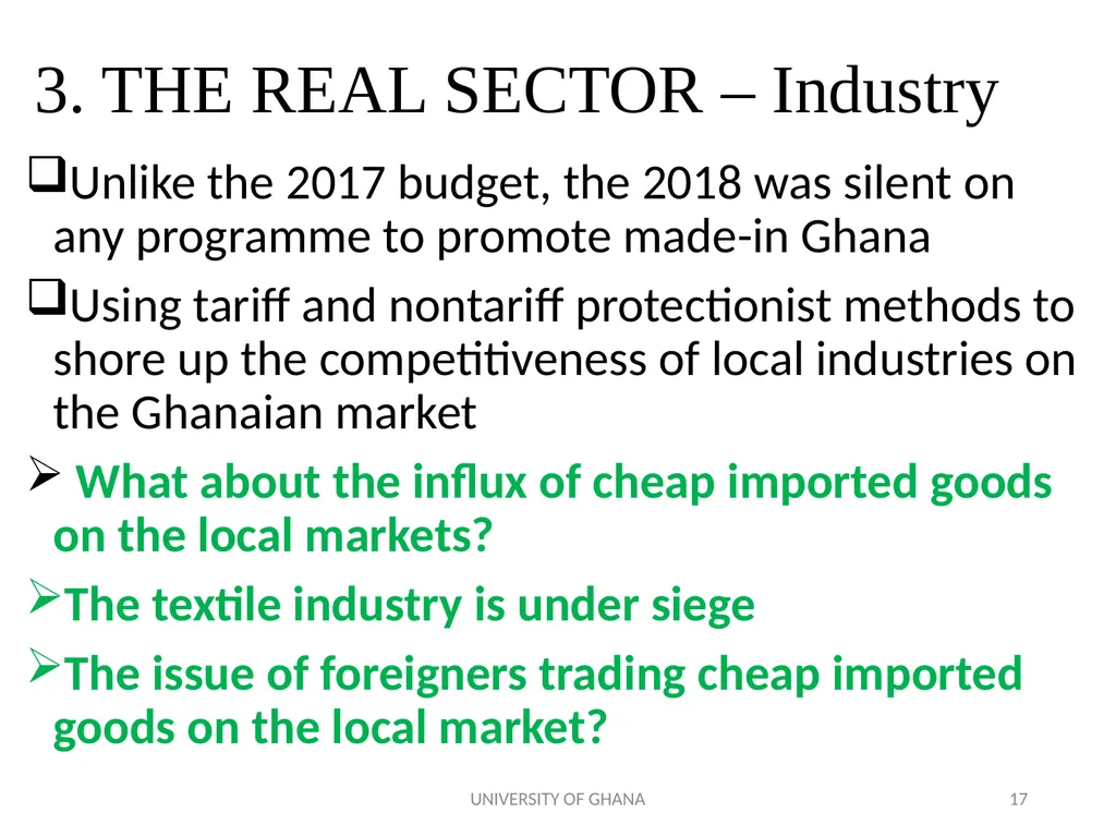 ICAG REVIEW OF THE 2018 NATIONAL BUDGET BY PROF. - slide 17 of 41