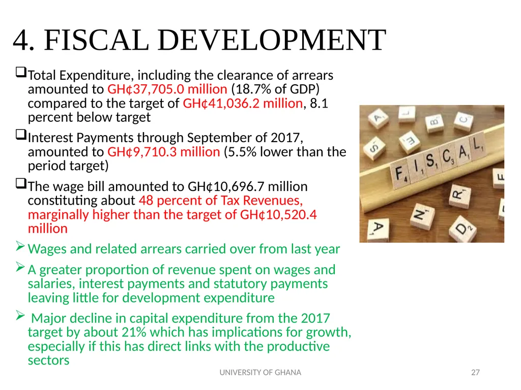 ICAG REVIEW OF THE 2018 NATIONAL BUDGET BY PROF. - slide 27 of 41