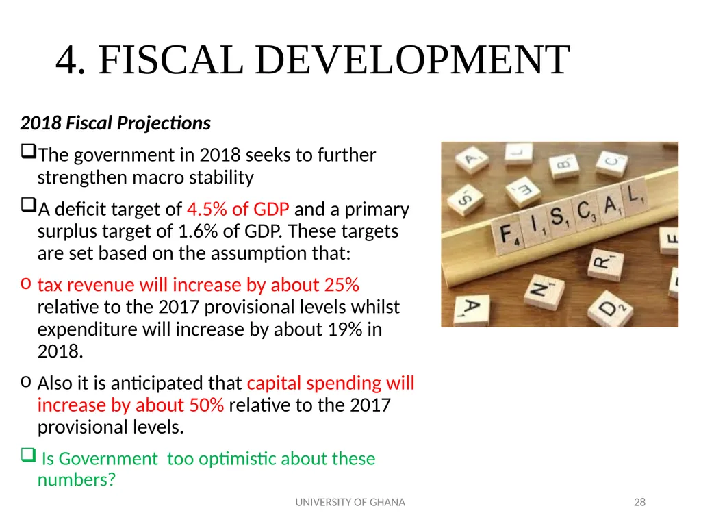 ICAG REVIEW OF THE 2018 NATIONAL BUDGET BY PROF. - slide 28 of 41