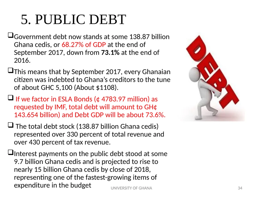 ICAG REVIEW OF THE 2018 NATIONAL BUDGET BY PROF. - slide 34 of 41
