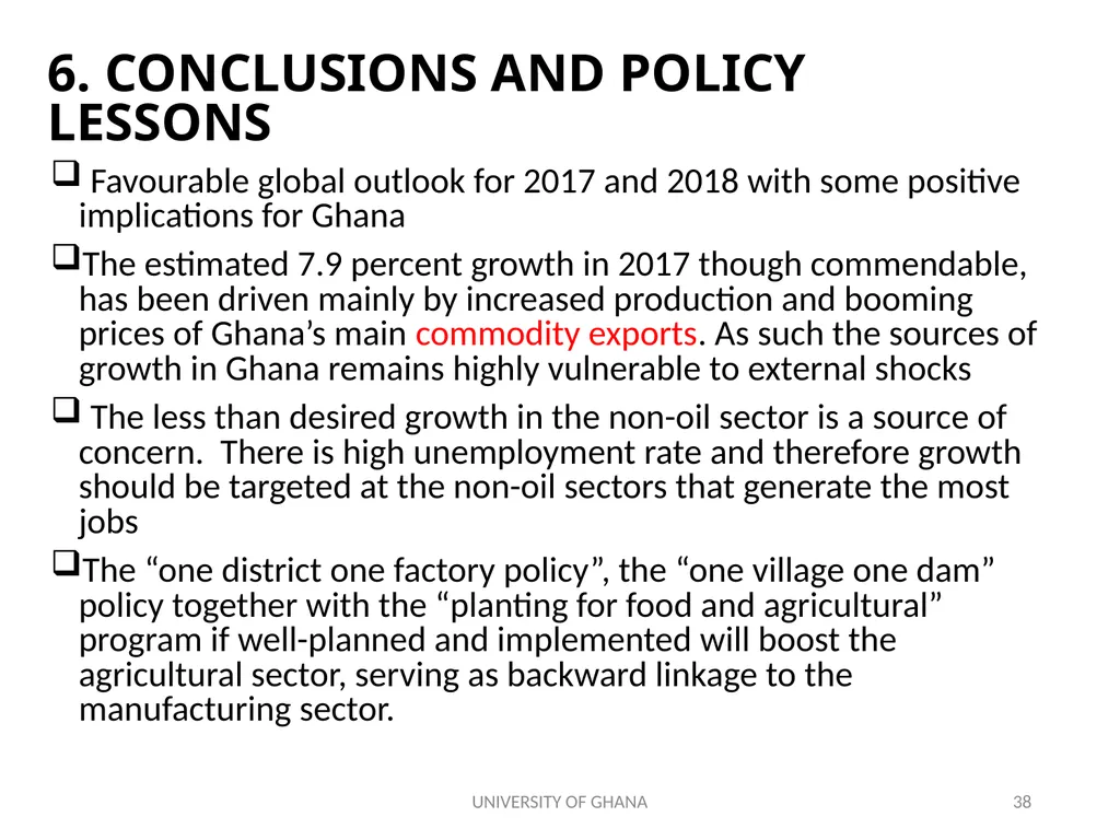 ICAG REVIEW OF THE 2018 NATIONAL BUDGET BY PROF. - slide 38 of 41
