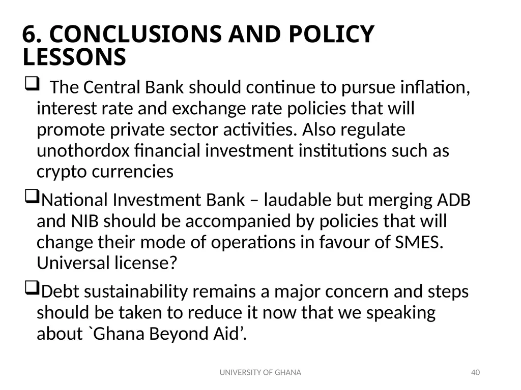 ICAG REVIEW OF THE 2018 NATIONAL BUDGET BY PROF. - slide 40 of 41