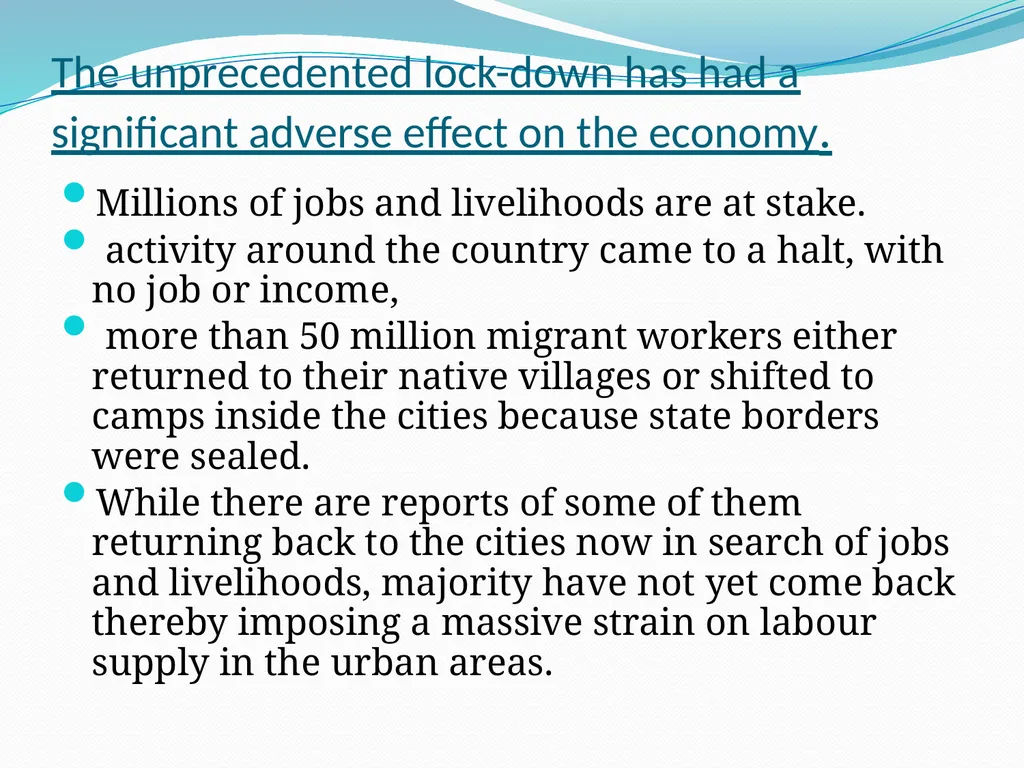 Covid-19: Impact on the Indian Economy S. Mahendra - slide 6 of 120