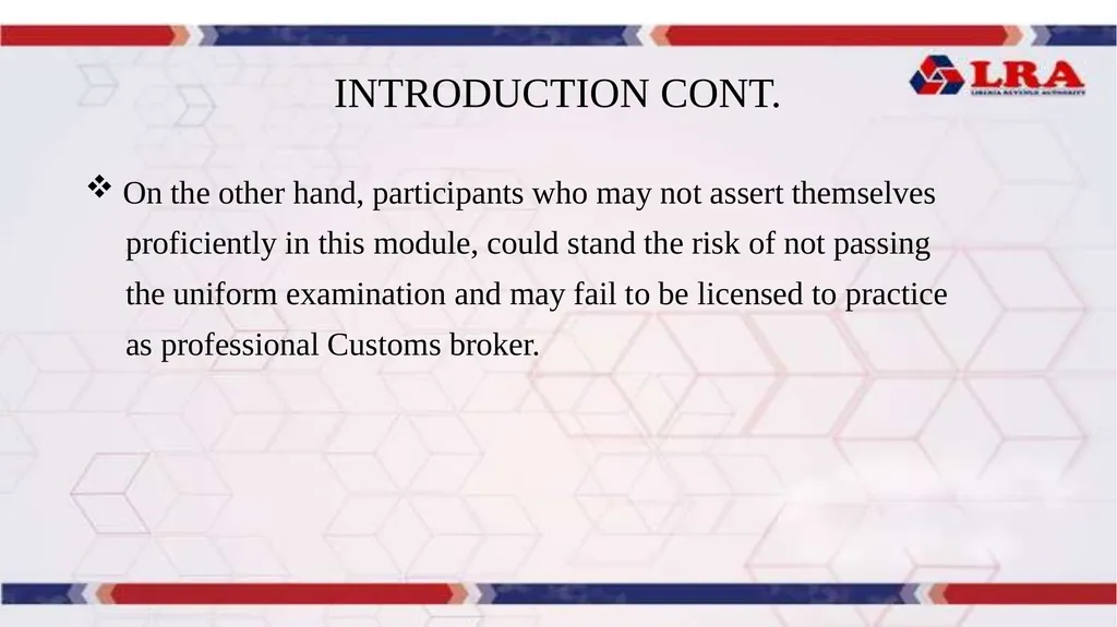 MODULE II: Presented By: LRA TRAINING TEAM - slide 6 of 66
